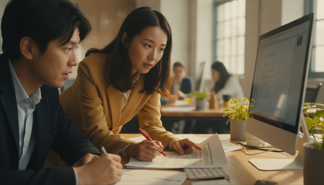 示意圖：產第一版文案或流程，再交給專業的人收尾