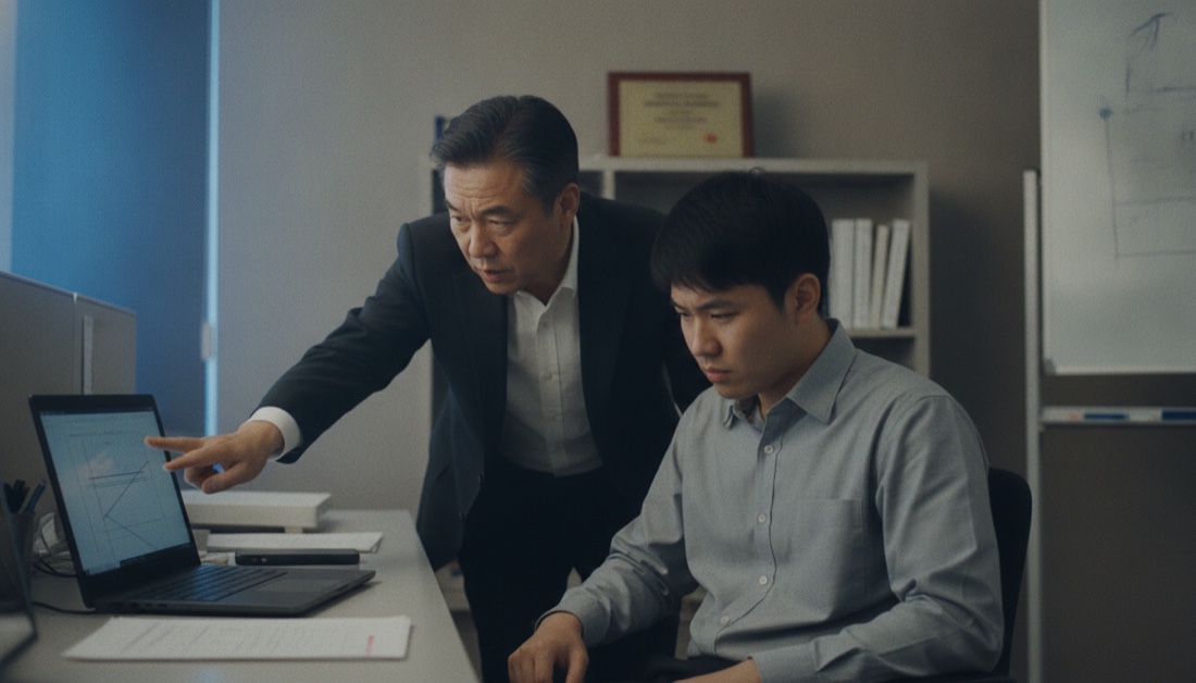 示意圖:越資深越容易低估自己搶話和微管理
